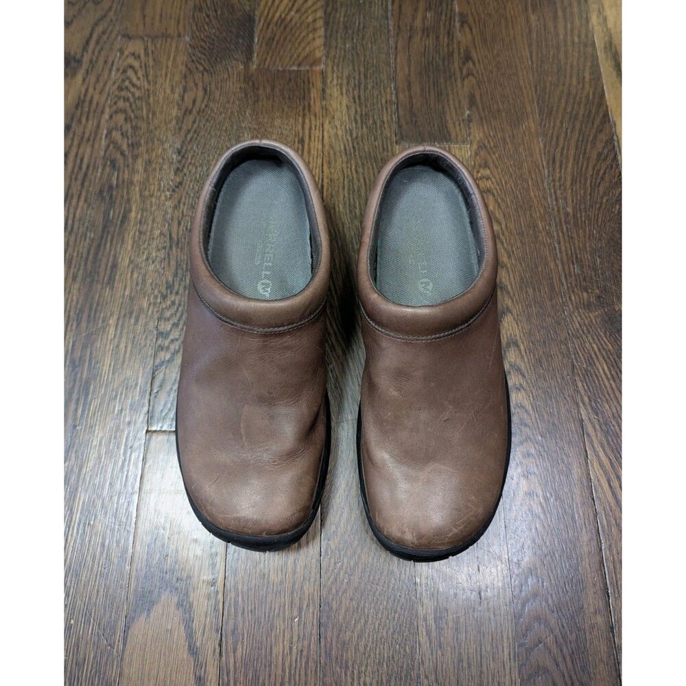 Merrell Encore Nova 2 Leather Clogs Women's 7 M Brown Slip On Casual Comfort